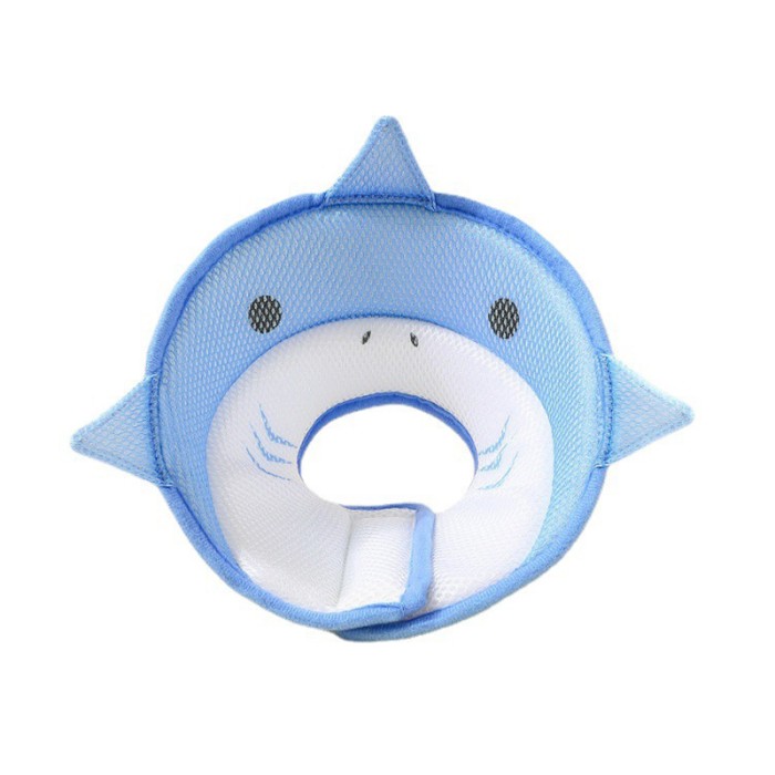 Мягкий воротник-подушка для кошек DT-613 послеоперационный защитный от вылизывания S Blue Shark