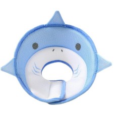 Мягкий воротник-подушка для кошек DT-613 послеоперационный защитный от вылизывания L Blue Shark