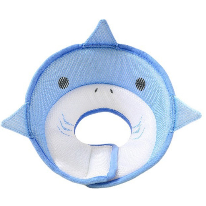 Мягкий воротник-подушка для кошек DT-613 послеоперационный защитный от вылизывания L Blue Shark