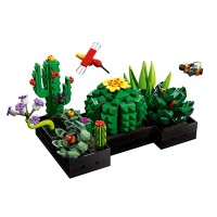 3D конструктор набір будівельних блоків JIE-STAR 9011 Botanical Garden Succulent 590 деталей пластиковий