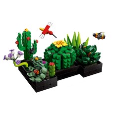 3D конструктор набір будівельних блоків JIE-STAR 9011 Botanical Garden Succulent 590 деталей пластиковий