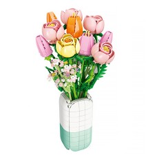 3D конструктор набір будівельних блоків JIE-STAR 9065 RoseTulip Ensamble 1011 деталей пластиковий