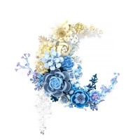 3D конструктор набір будівельних блоків JIE-STAR 9094 Moon Flower 590 деталей пластиковий