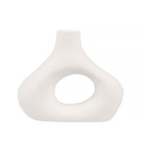 Ваза для квітів Фігурна керамічна у скандинавському стилі 16*14*3 см White