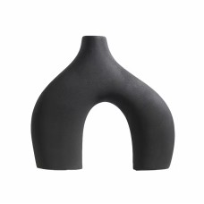 Ваза для квітів Двонога керамічна у скандинавському стилі Black.