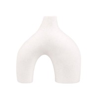 Ваза для квітів Двонога керамічна у скандинавському стилі White