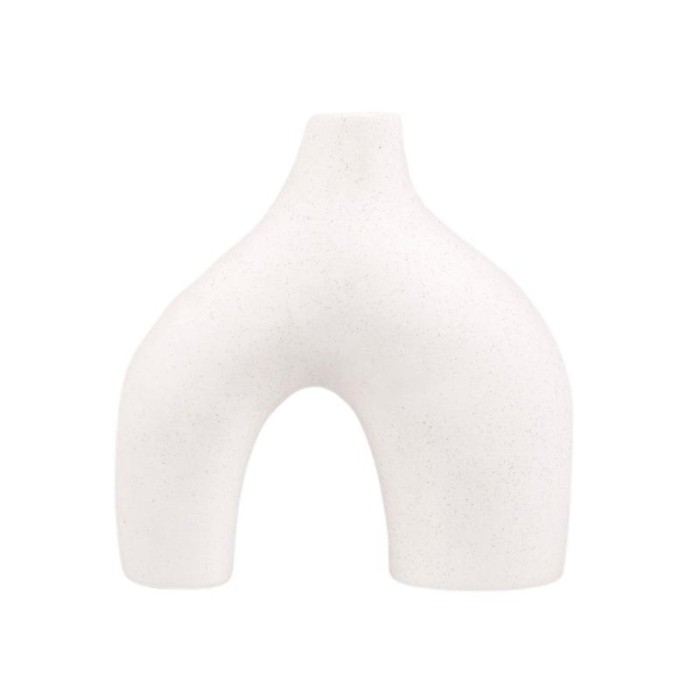 Ваза для цветов Двуногая керамическа в скандинавском стиле White