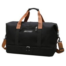 Сумка дорожная 001 с отделением для обуви с регулируемым плечевым ремнем Black