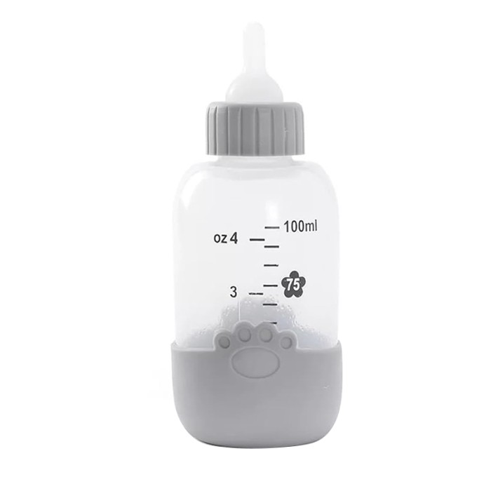 Бутылка для кормления молоком котят и щенков 2404SPBL8060 100 мл с соской Gray