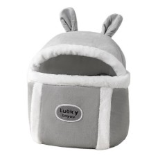 Рюкзак-перенесення для котів 2308SXMJ2582HA10 Кролик утеплений з кишенею для рук Gray M