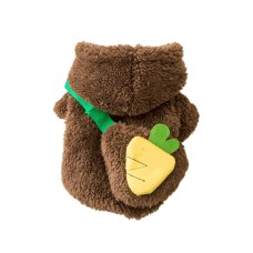 Свитер для собак и кошек Тедди 2011SXSL5932 с капюшоном утепленный Brown S