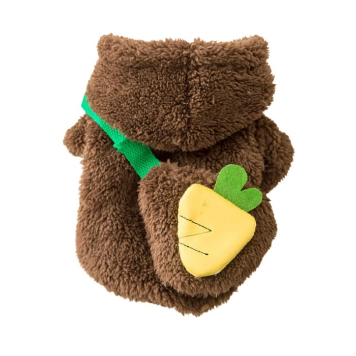 Свитер для собак и кошек Тедди 2011SXSL5932 с капюшоном утепленный Brown M