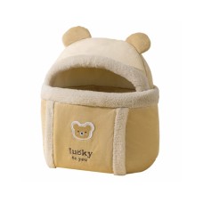 Рюкзак-перенесення для котів 2308SXMJ2582HA12 Ведмедик утеплений з кишенею для рук Yellow S