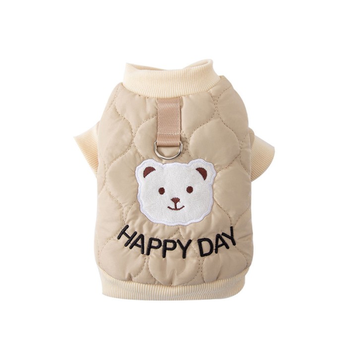 Куртка для животных Тедди 2310SXSL1869 Happy Day с петлей для поводка Beige XS