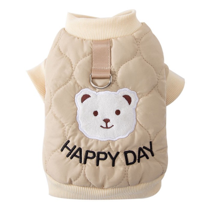 Куртка для животных Тедди 2310SXSL1869 Happy Day с петлей для поводка Beige M