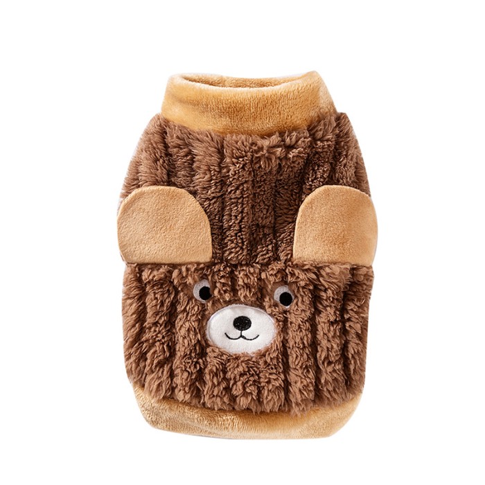 Свитер для собак и кошек 2410SXMJ0231 утепленный с ушками Brown XS