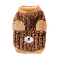 Свитер для собак и кошек 2410SXMJ0231 утепленный с ушками Brown S