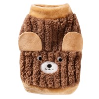 Свитер для собак и кошек 2410SXMJ0231 утепленный с ушками Brown M