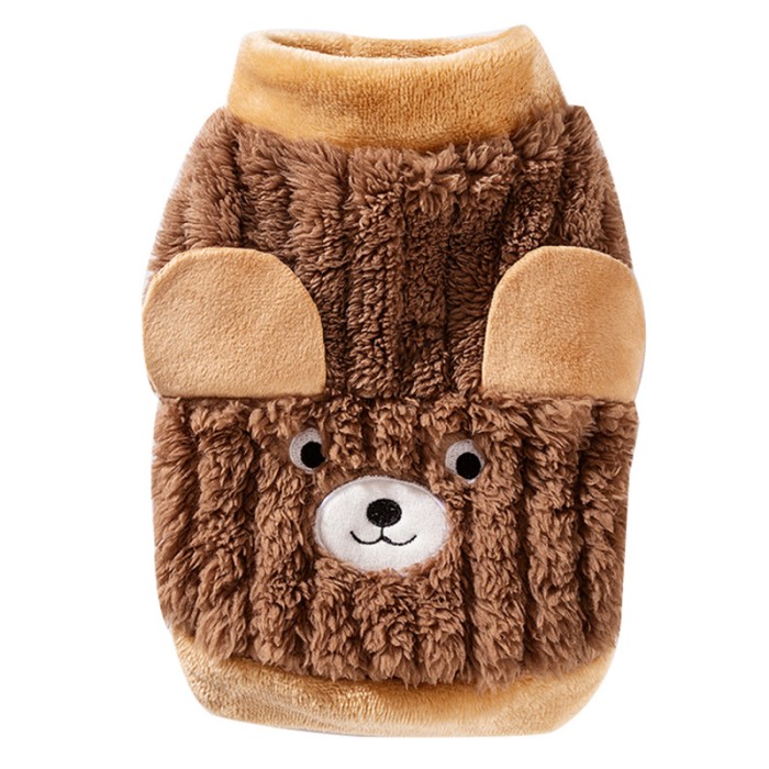 Свитер для собак и кошек 2410SXMJ0231 утепленный с ушками Brown M
