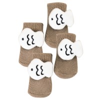 Шкарпетки для собак 2305CGSL1479 з нековзними накладками Рибки S, що зігрівають