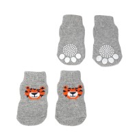 Шкарпетки для собак 2305CGSL1479 з неслизькими накладками, що зігрівають Тигр M