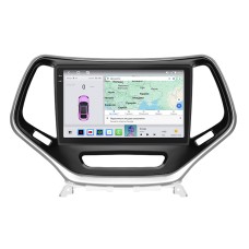 Штатна магнітола Lesko для Jeep Cherokee V (KL) 2013-2018 екран 10" 4/64 QLED CarPlay 4G Wi-Fi GPS 360 Prime