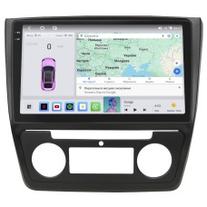 Штатна магнітола Lesko для Skoda Yeti I type B 2009-2014 екран 10" 4/64 QLED CarPlay 4G Wi-Fi GPS 360 Prime