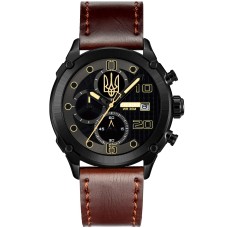 Patriot 016BKBR Тризуб золото Чорні Кор. ремінець + Коробка