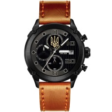 Patriot 016BKY Тризуб золото Чорні Св. Кор. ремінець + Коробка