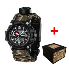 Patriot 012BKSU ЗСУ Чорні Паракордовий ремінець Camo Green + Коробка