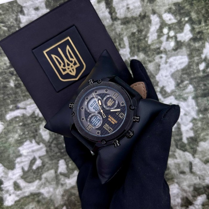 Patriot 017BKWT Тризуб золото Black-White