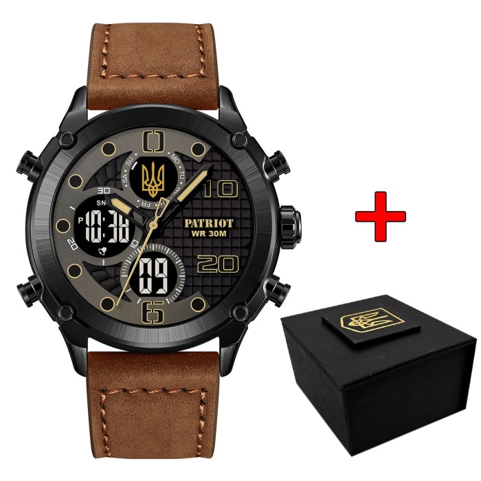 Patriot 017BKBRBK Тризуб золото Black-Brown-Black.