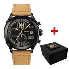 Patriot 016 Black-Light Brown Тризуб золото