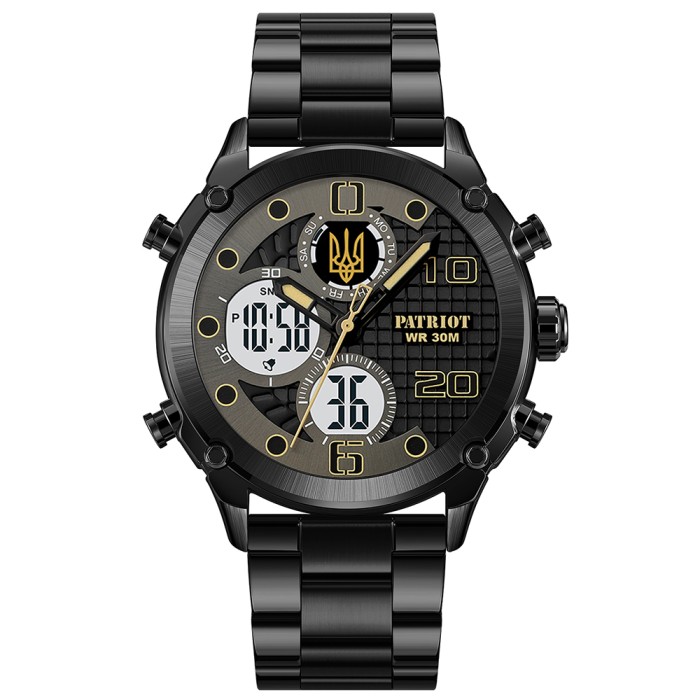 Patriot 017 Тризуб Золото Black-Black-White Steel