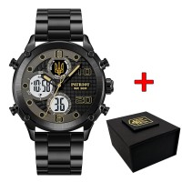 Patriot 017 Тризуб Золото Black-Black-White Steel