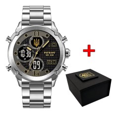 Patriot 017 Тризуб Золото Silver-Black Steel