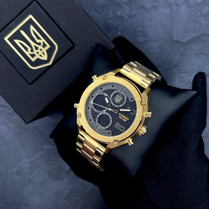 Patriot 017 Тризуб Золото Gold-Black Steel