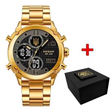 Patriot 017 Тризуб Золото Gold-Black Steel