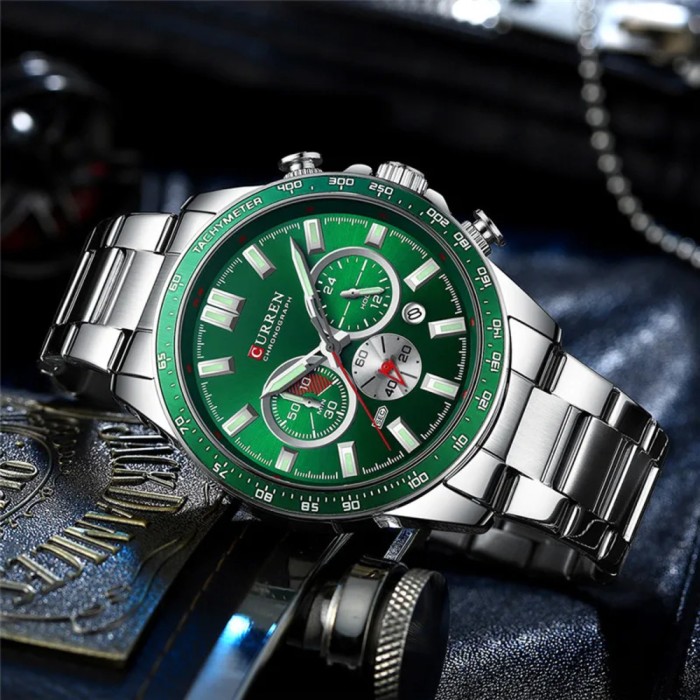 Curren 8418 Silver-Green