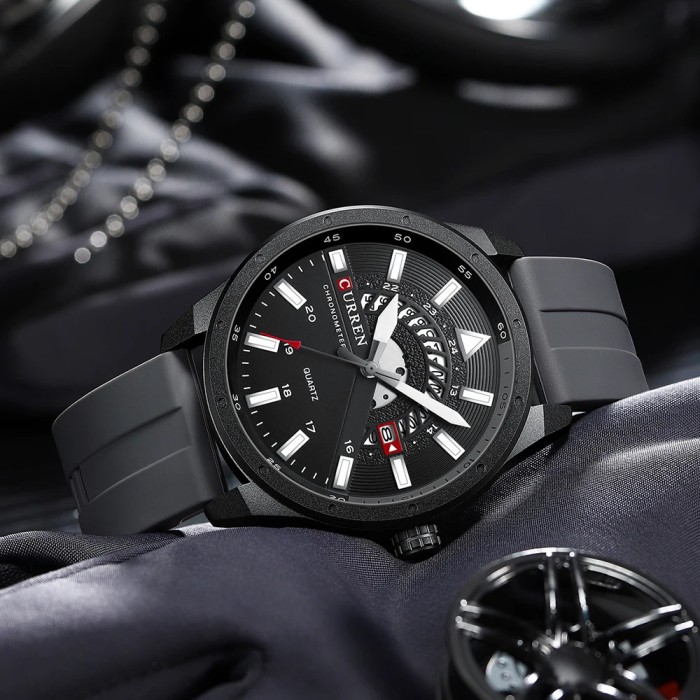 Curren 8421 Gray-Black