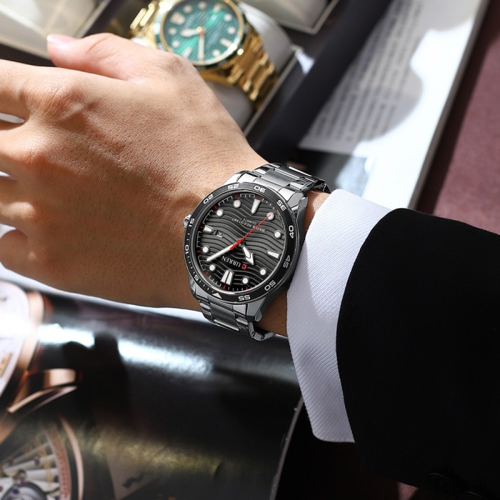 Curren 8426 Silver-Black