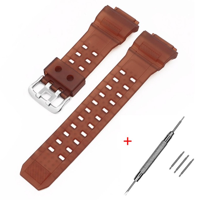 Ремінець для Casio G-Shock GW-9300/9400 Translucent Brown Silver