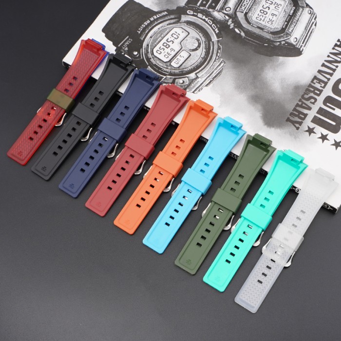 Ремінець для Casio G-Shock GA-100/110 Transl-Red-Blue SI