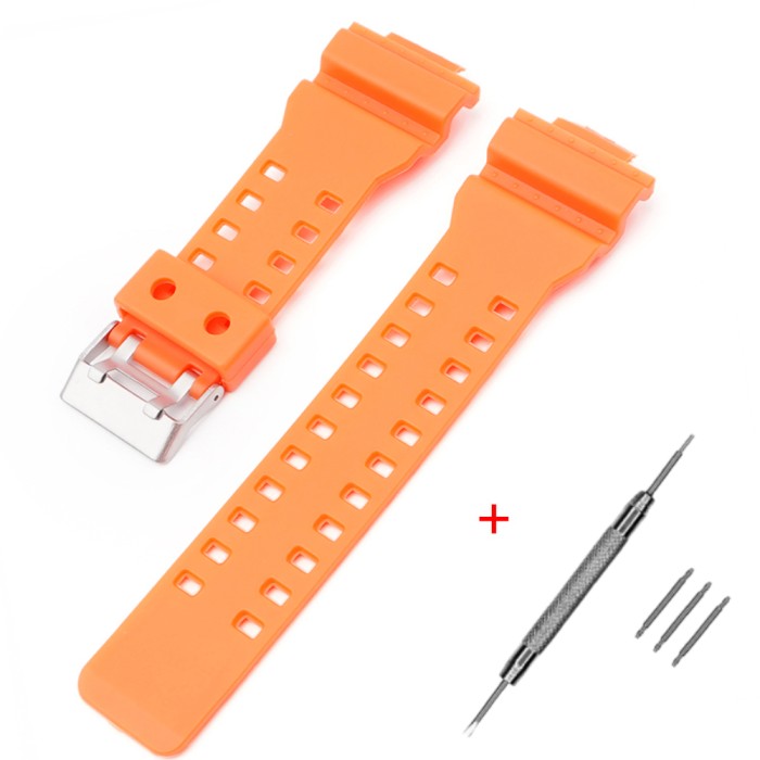 Ремінець для Casio G-Shock GA-100/110 Orange SI
