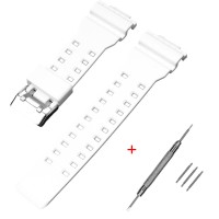 Ремінець для Casio G-Shock GA-100/110 White-Glossy SI