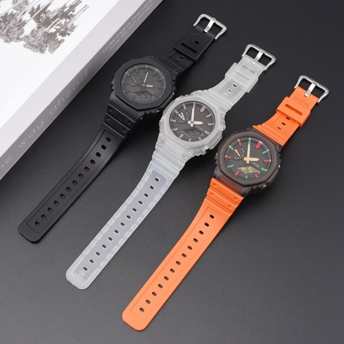 Ремінець для Casio G-Shock GA-2100/2110 Orange SI