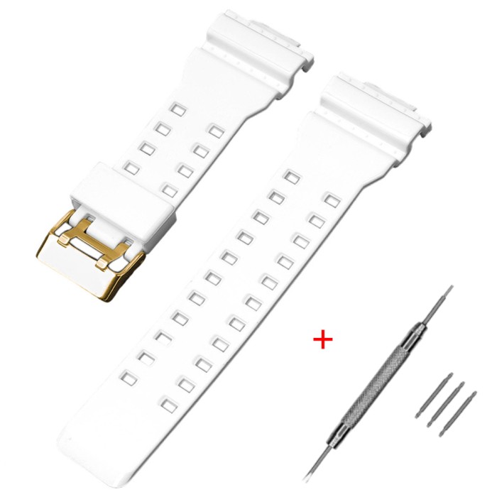 Ремінець для Casio G-Shock GA-100/110/120 White-Glossy GD