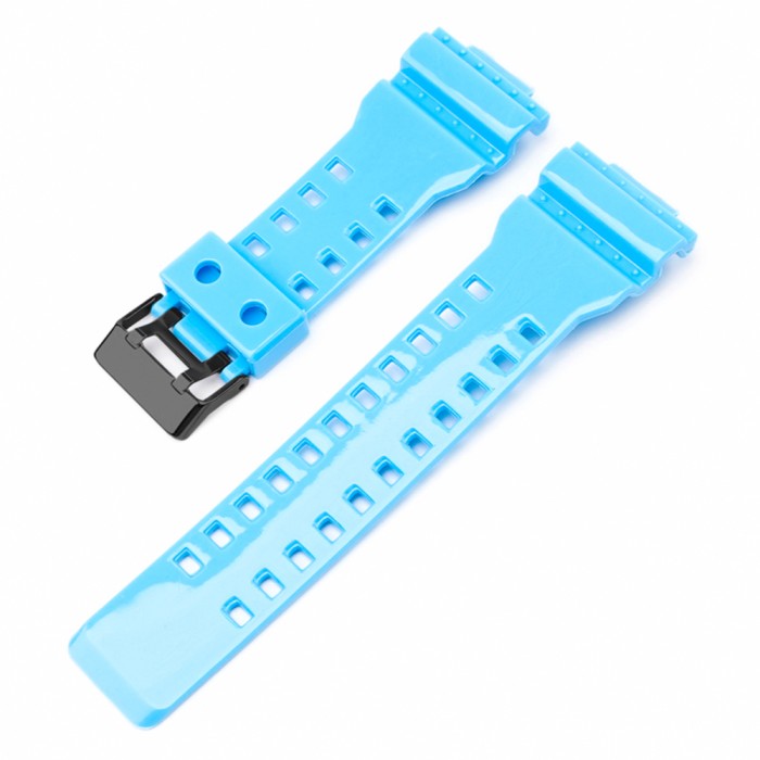 Ремінець для Casio G-Shock GA-100/110/120 Light Blue-Glossy BK