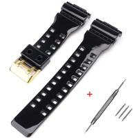 Ремінець для Casio G-Shock GA-100/110/120 Black-Glossy GD