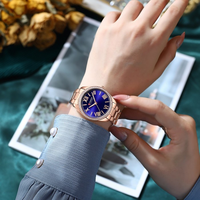 Curren 9088 Rose Gold-Blue
